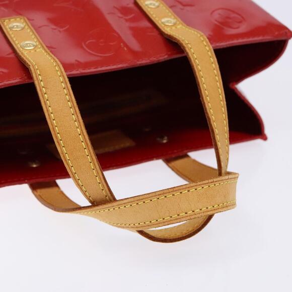 LOUIS VUITTON Monogram Vernis Reade PM Hand Bag Red Rouge M91088 - Picture 7 of 13